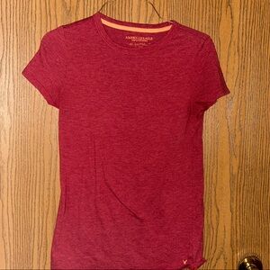 American Eagle Outfitters Red Short Sleeve Tee